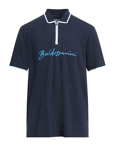 BALDESSARINI Polo shirt Midnight blue 100% Cotton
