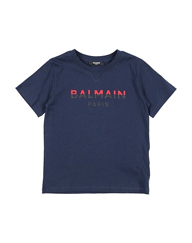 BALMAIN T-shirt Navy 100% Cotton