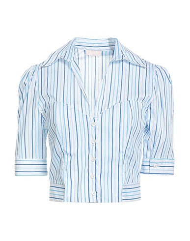 LIU •JO Striped shirt Light blue 65% Cotton, 32% Polyamide, 3% Elastane