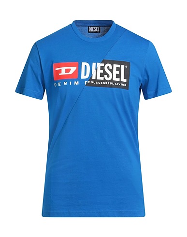 DIESEL T-shirt Bright blue 100% Cotton