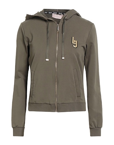 LIU •JO Hooded sweatshirt BETTER Military green 95% Cotton, 5% Elastane