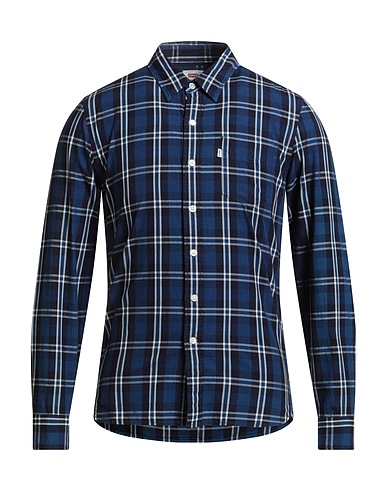 LEVI'S Checked shirt Blue 100% Cotton