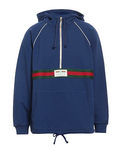 GUCCI Толстовка Тёмно-синий 100% Хлопок, Полиэстер, Акрил, Шерсть