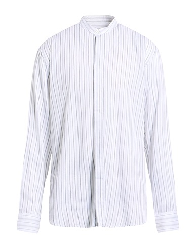 DONDUP Striped shirt White 64% Cotton, 29% Viscose, 7% Silk