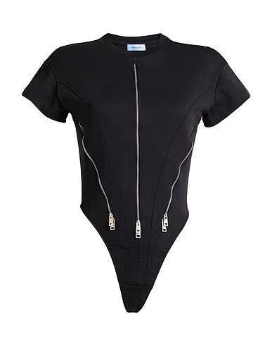 MUGLER TOPWEAR Black 100% Organic cotton