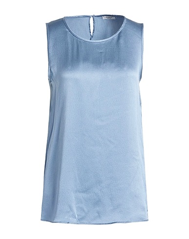 PESERICO Silk top Slate blue 100% Silk