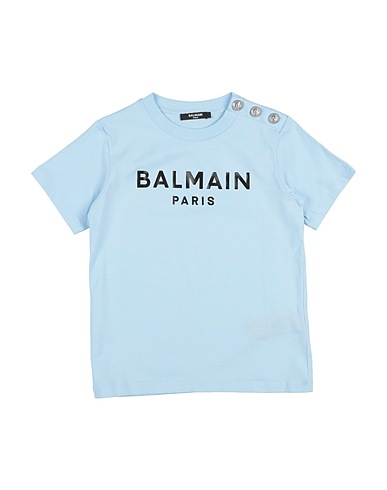 BALMAIN T-shirt Sky blue 100% Cotton