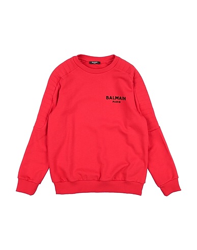 BALMAIN Sweatshirt ROSSO 100% Baumwolle
