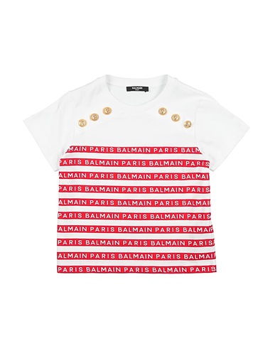 BALMAIN T-Shirt Rot 100% Baumwolle