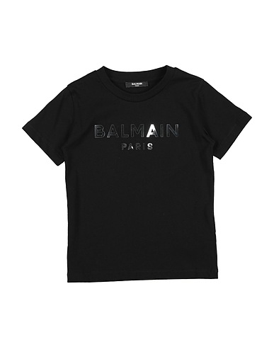 BALMAIN T-shirt Black 100% Cotton, Elastane