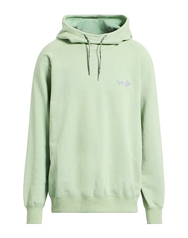 MAISON KITSUNÉ x AND WANDER Hooded sweatshirt Light green 52% Cotton, 48% Polyester