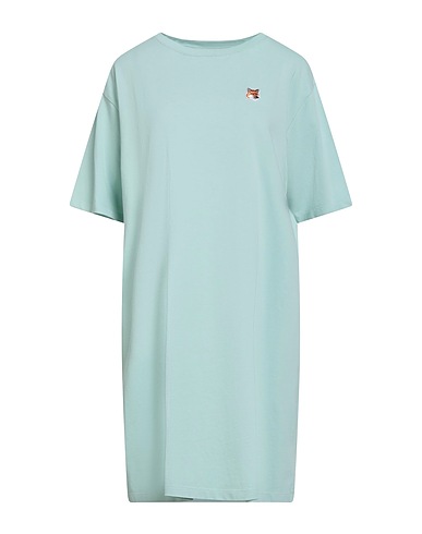 MAISON KITSUNÉ Short dress Light green 100% Cotton