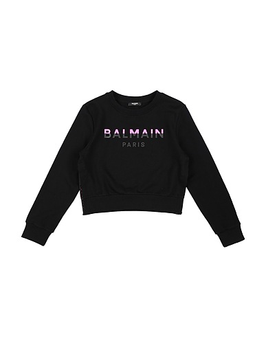 BALMAIN Sweatshirt NERO 100% Cotton, Elastane, Polyester
