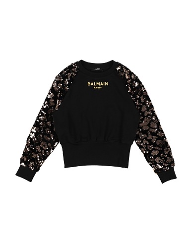 BALMAIN スウェット ブラック コットン 100% / ポリエステル / ポリウレタン / ポリウレタン / 金属化ポリエステル