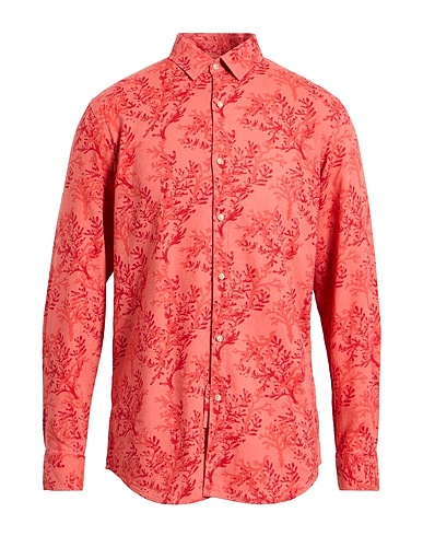 MARCIANO by GUESS Linen shirt Coral 55% Linen, 45% Viscose