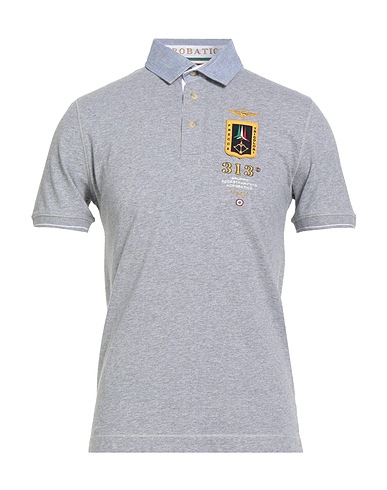 AERONAUTICA MILITARE Polo shirt Light grey 100% Cotton