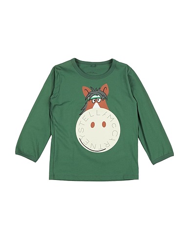 STELLA McCARTNEY KIDS T-shirt Green 100% Cotton