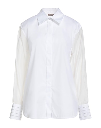 PESERICO Shirts White 79% Cotton, 17% Polyamide, 4% Elastane