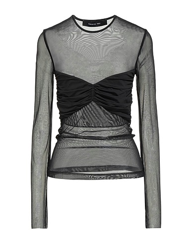 FEDERICA TOSI Top Black 93% Polyamide, 7% Elastane