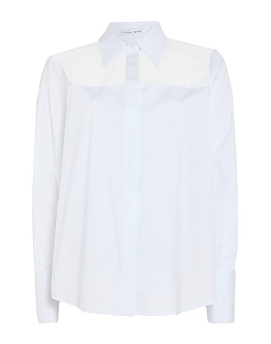 CARACTÈRE Hemden und Blusen einfarbig Weiß 100% Polyester, Baumwolle, Polyamid, Elastan