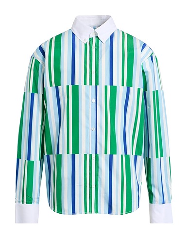 MAISON KITSUNÉ Striped shirt Green 100% Cotton