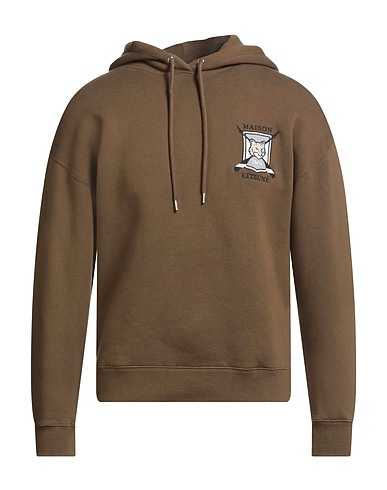 MAISON KITSUNÉ Hooded sweatshirt Military green 100% Cotton