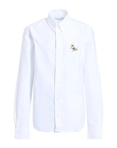 MAISON KITSUNÉ Solid color shirt White 100% Cotton