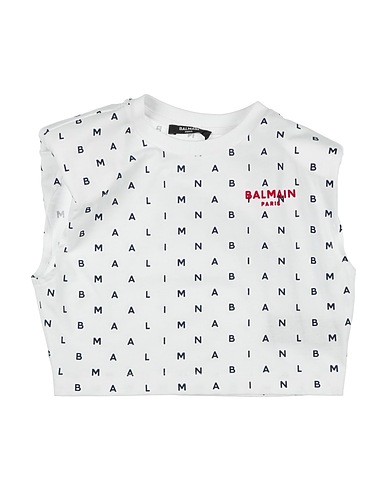 BALMAIN T-shirt Bianco 100% Cotone