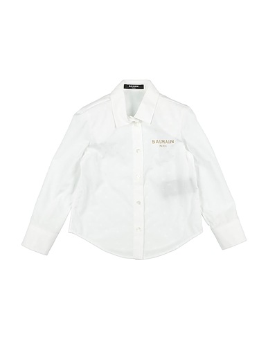 BALMAIN Patterned shirts & blouses White 100% Cotton