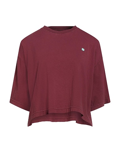 ACNE STUDIOS Basic T-Shirt Burgundy 100% Organic cotton