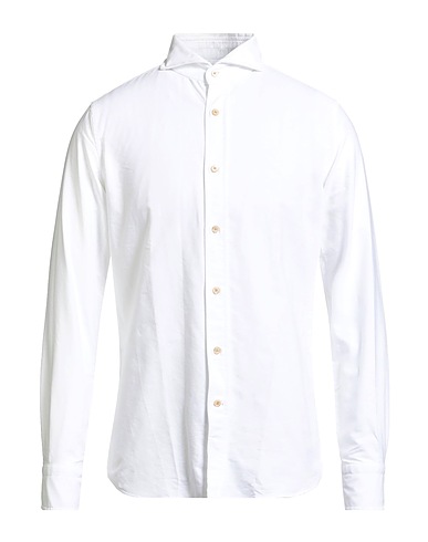 BOLZONELLA 1934 Solid colour shirt White 100% Cotton