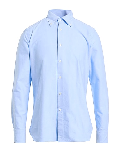 AGHO Einfarbiges Hemd Himmelblau 100% Baumwolle