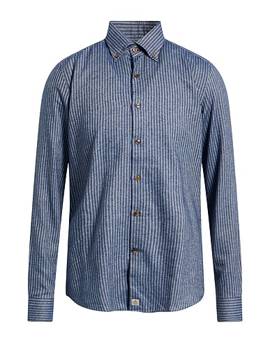 SONRISA Gestreiftes Hemd Marineblau 100% Baumwolle