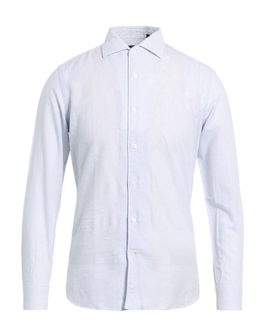CORNELIANI Linen shirt Sky blue 60% Linen, 40% Cotton