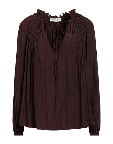 LANVIN Top Dark brown 100% Polyester