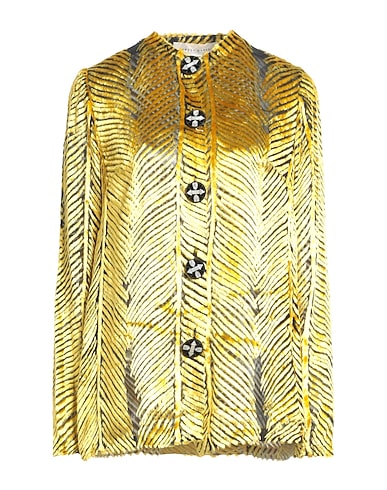 SANDRA MANSOUR Patterned shirts & blouses GIALLO 62% Viscose, 38% Silk