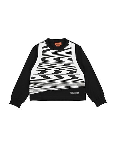 MISSONI KIDS Sweatshirt Black 68% Viscose, 28% Polyamide, 4% Elastane