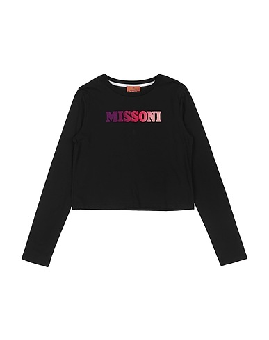 MISSONI KIDS T-shirt Nero 100% Cotone