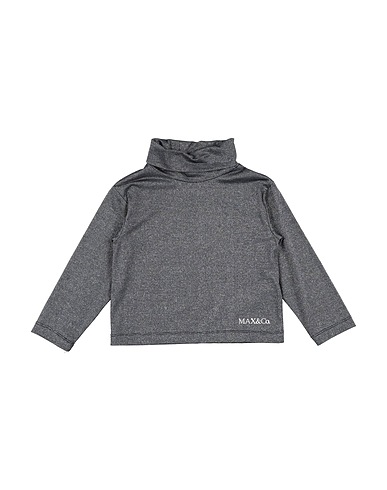 MAX&Co. T-shirt Grey 57% Rayon, 26% Polyester, 13% Metallic fiber, 4% Elastane