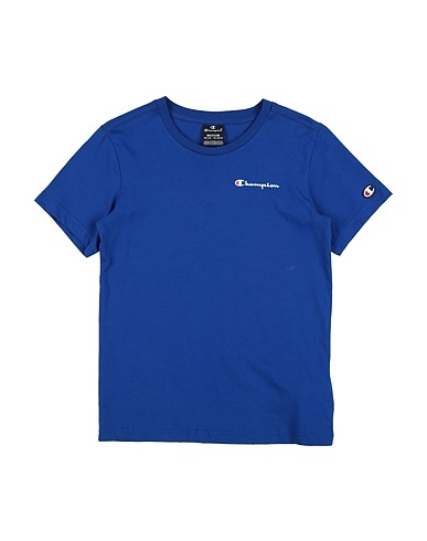 CHAMPION T-shirt Blu 100% Cotone
