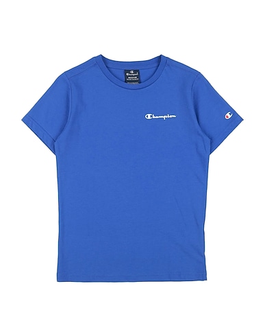CHAMPION T-shirt Blu 100% Cotone
