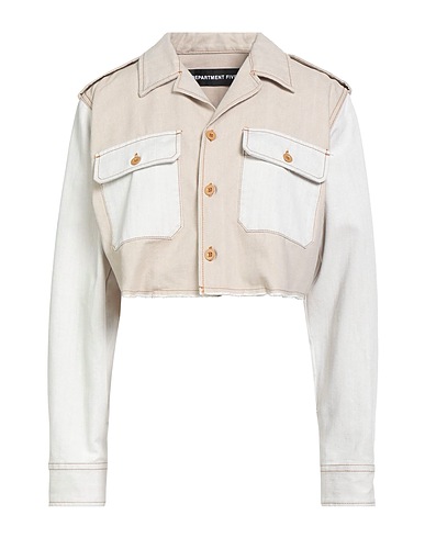DEPARTMENT 5 Denim shirt Beige 55% Cotton, 45% Polyester