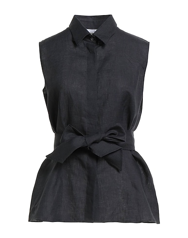 CALIBAN Linen shirt Black 100% Linen