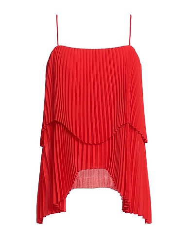 SEMICOUTURE Top Rosso pomodoro 100% Poliestere