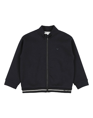 EMPORIO ARMANI Sweatshirt Midnight blue 76% Cotton, 18% Polyester, 6% Elastane