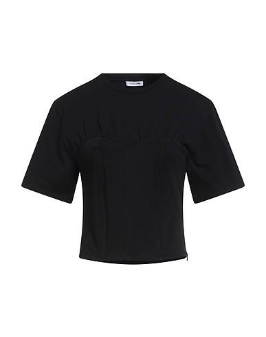 PATRIZIA PEPE T-shirt Black 95% Cotton, 5% Elastane