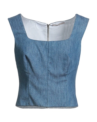 ERMANNO SCERVINO Top Blue 100% Cotton