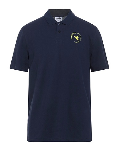DIADORA Polo shirt Blue 100% Cotton