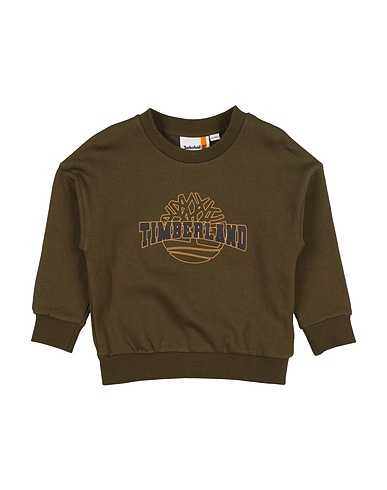 TIMBERLAND Sweatshirt Military green 80% Cotton, 20% Polyester, Elastane