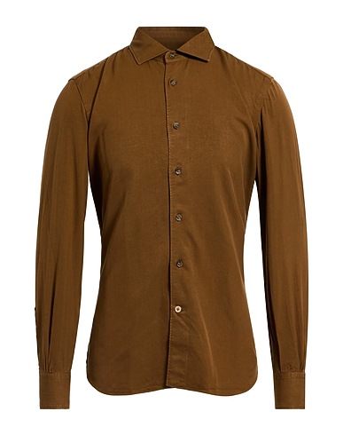 MAZZARELLI Chemise de couleur unie GREEN STONE 100% Coton